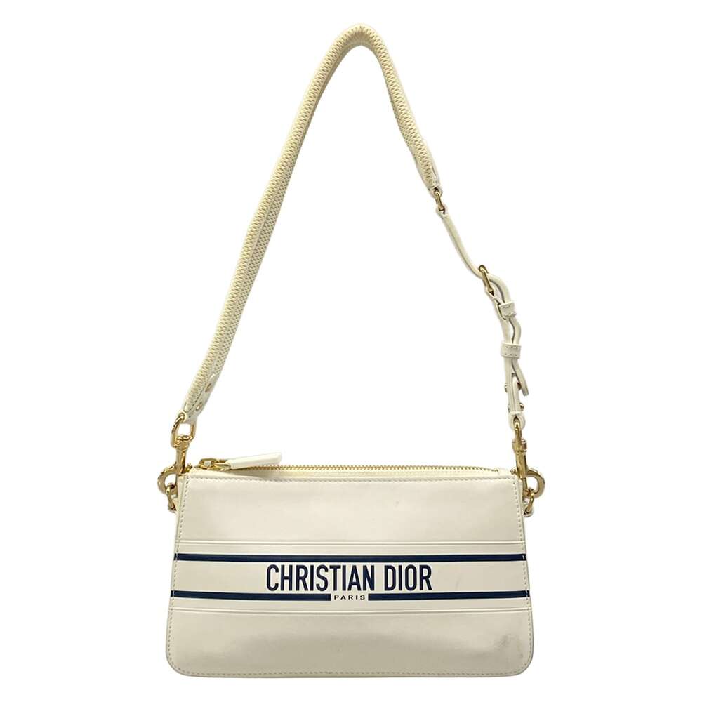 Christian Dior Dior Vibe Shoulder Bag White Navy